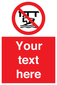 Custom Do not use watercraft in the vicinity of piers